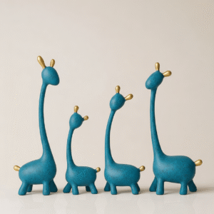 giraffe family decorative accent – set of 4