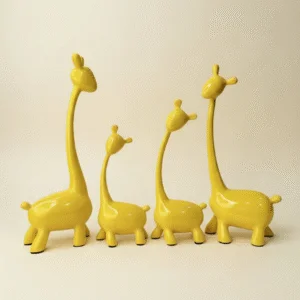 giraffe family decorative accent – set of 4
